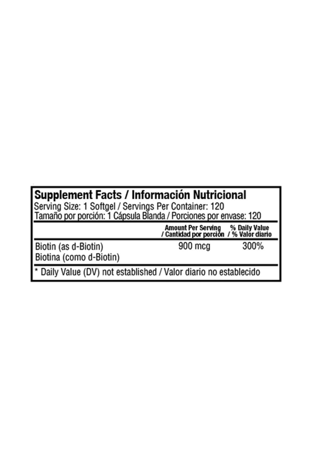 BIOTIN 900MCG 120 SOFTGELS12