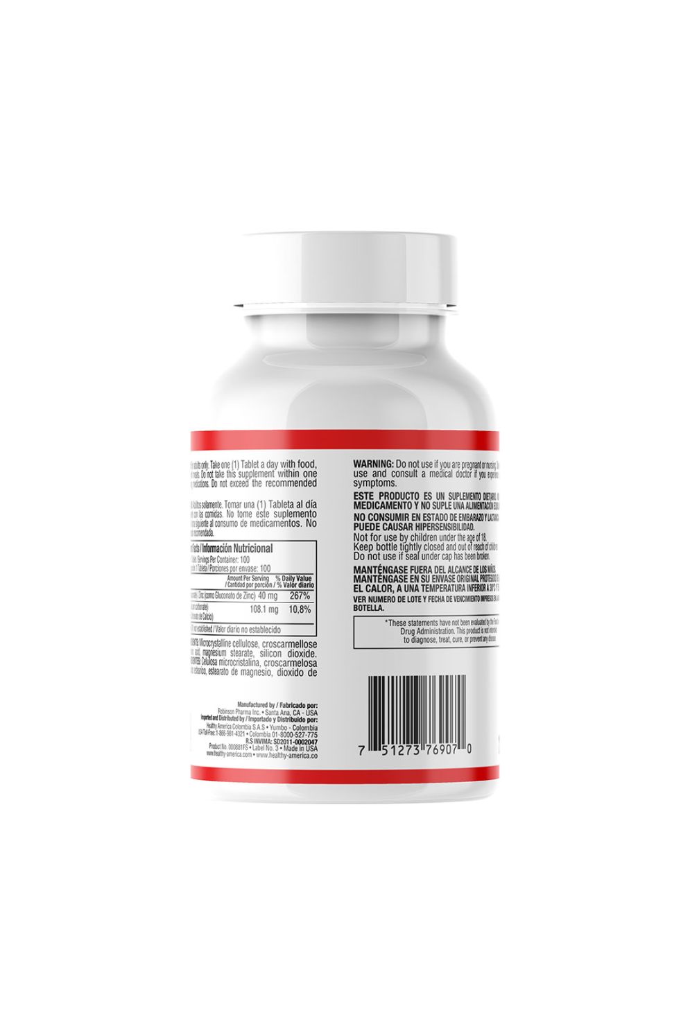 ZINC 40 MG 100 TABLETS3