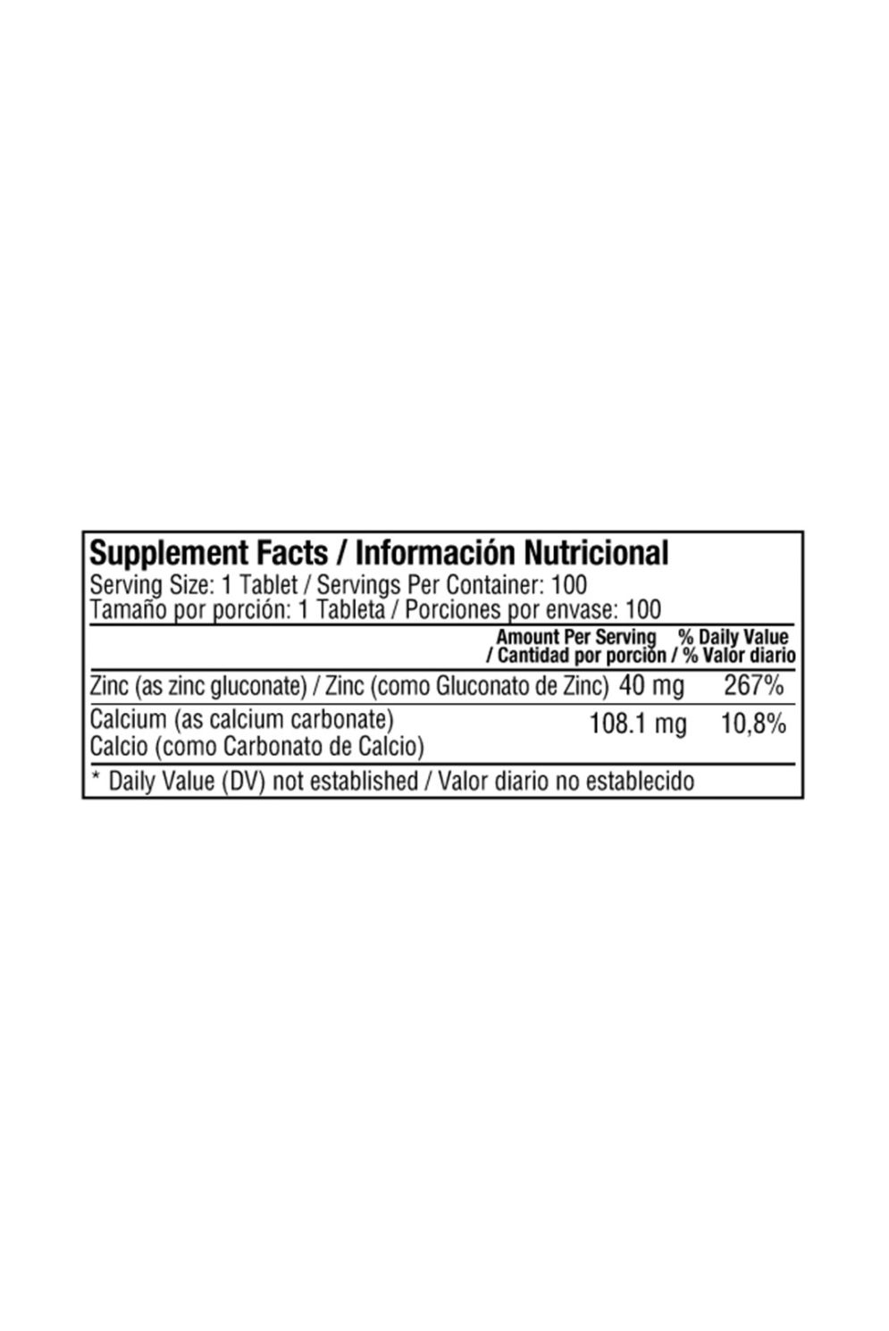 ZINC 40 MG 100 TABLETS 2